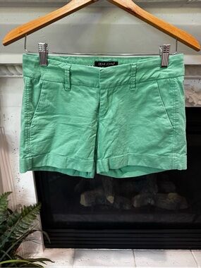 Dear John Mint Green Cuffed Cotton Shorts